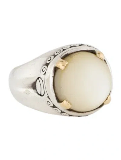 Pre-owned John Hardy Mother Of Pearl Cocktail Ring In Multi