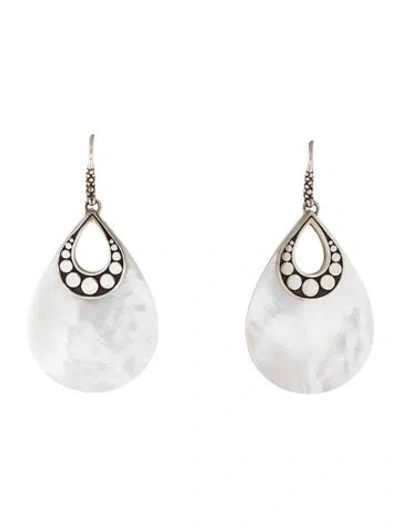 Pre-owned John Hardy Mother Of Pearl Dot Drop Earrings In Multicolor