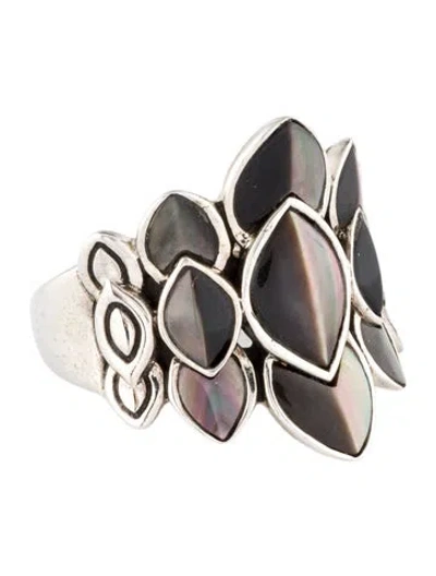 Pre-owned John Hardy Mother Of Pearl Legends Naga Saddle Ring In Multi