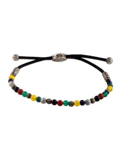 Pre-owned John Hardy Multistone Bead Adjustable Cord Bracelet