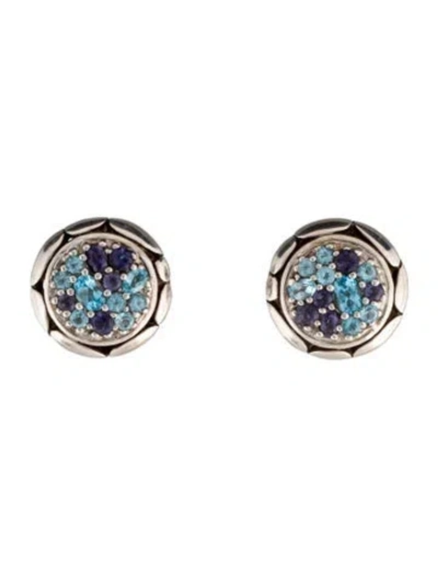 Pre-owned John Hardy Multistone Kali Pure Lavafire Sea Colorway Earrings