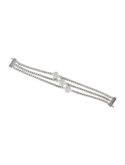 Pre-owned John Hardy Multistrand Diamond Station Bracelet