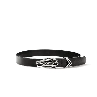John Hardy Naga Belt, Sterling Silver, Leather