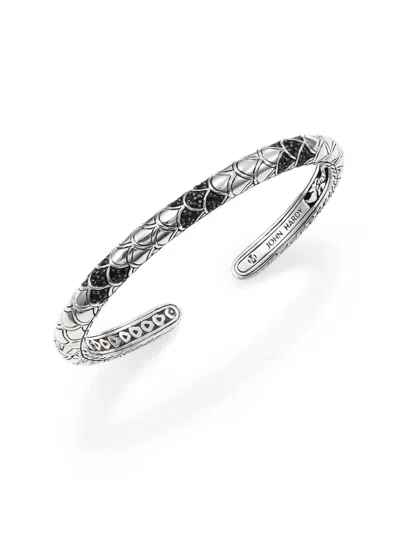 John Hardy Naga Black Sapphire & Sterling Silver Slim Kick Cuff Bracelet In Neutral