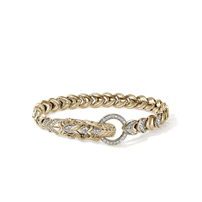 John Hardy Naga Bracelet, Gold, Diamonds