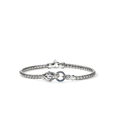 John Hardy Naga Bracelet Sterling Silver Blue Sapphires 3.5mm