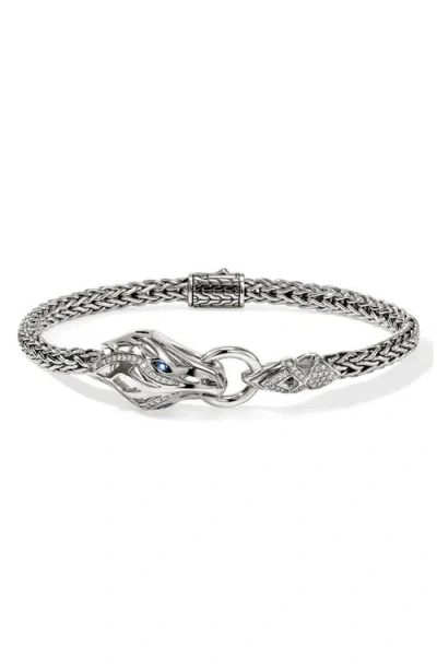 John Hardy Naga Bracelet, Sterling Silver, Diamonds In Gray