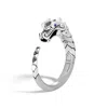 John Hardy Naga Brushed Kick Cuff With Black Sapphire, Black Spinel