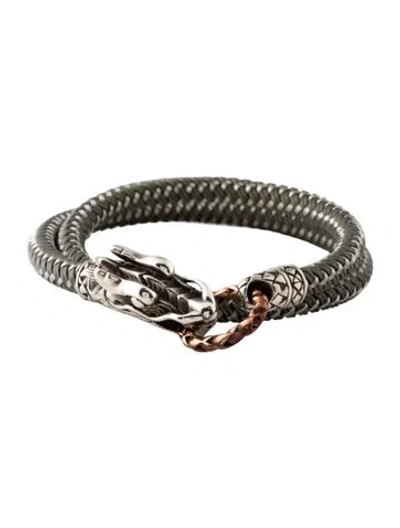 Pre-owned John Hardy Naga Double Wrap Dragon Cord Bracelet In Multi