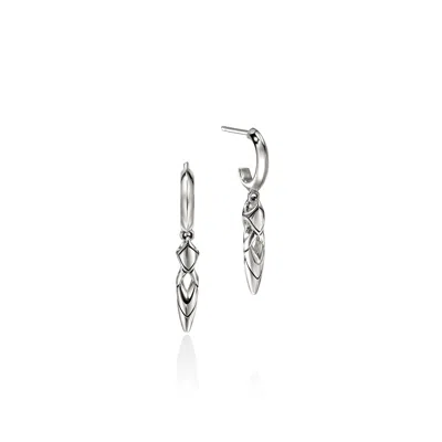 John Hardy Naga Drop Earrings, Sterling Silver In White