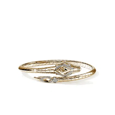 JOHN HARDY Naga Flex Cuff Gold Diamonds