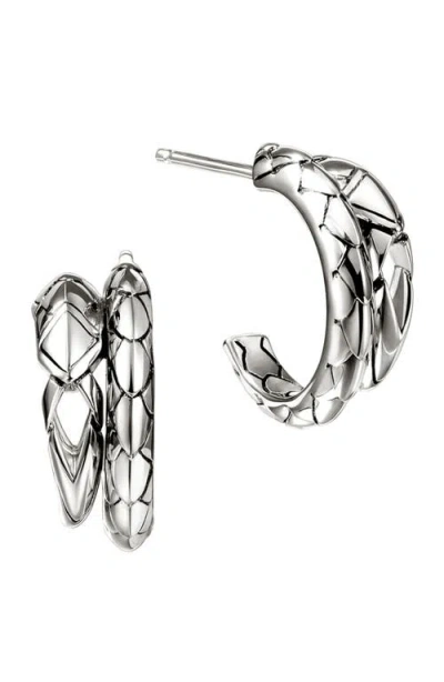 John Hardy Naga Hoop Earrings, Sterling Silver