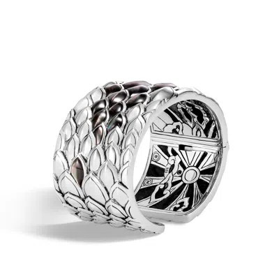 John Hardy Naga Kick Cuff With Grey Mother Of Pearl