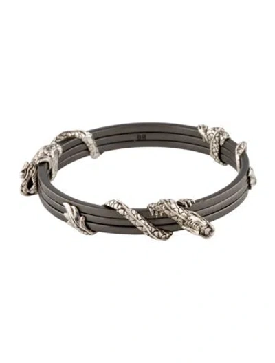 Pre-owned John Hardy Naga Legends Triple Station Bangle, 7.75" In Multi