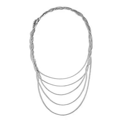 John Hardy Naga Multi Row Necklace With Black Sapphire, Black Spinel
