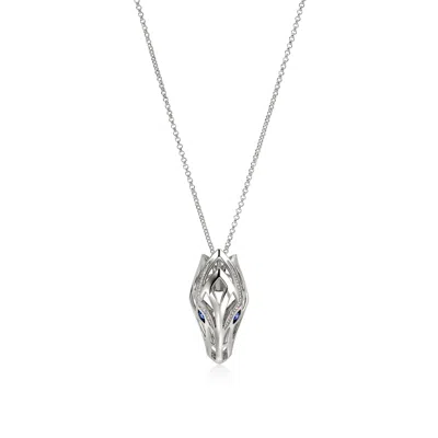 John Hardy Naga Pendant Necklace In Silver