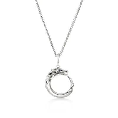 John Hardy Naga Pendant Necklace In Sterling Silver