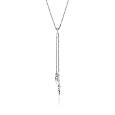 John Hardy Naga Y Necklace, Sterling Silver, Diamonds, 1.5mm