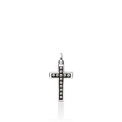John Hardy Nailhead Cross Pendant, Sterling Silver In Metallic
