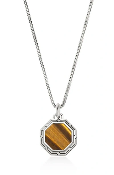 John Hardy Octagon Pendant Necklace In Brown