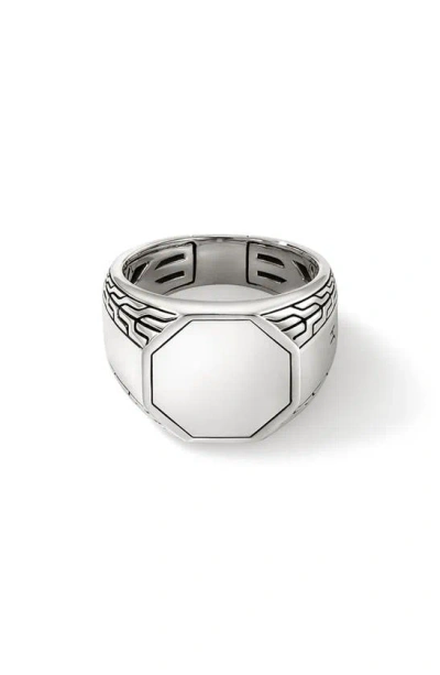 John Hardy Octagon Signet Ring In Silver