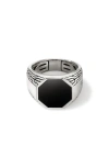 JOHN HARDY JOHN HARDY OCTAGON SIGNET RING, STERLING SILVER