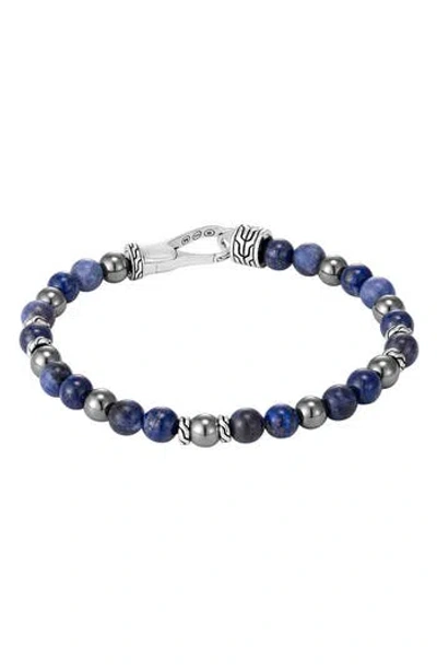 John Hardy Onyx & Hematite Beaded Bracelet In Blue