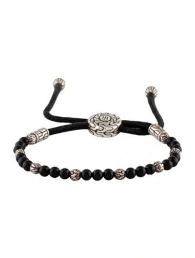 Pre-owned John Hardy Onyx Bead Bracelet In Black