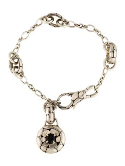 Pre-owned John Hardy Onyx Kali Charm Bracelet, 6" In Multi