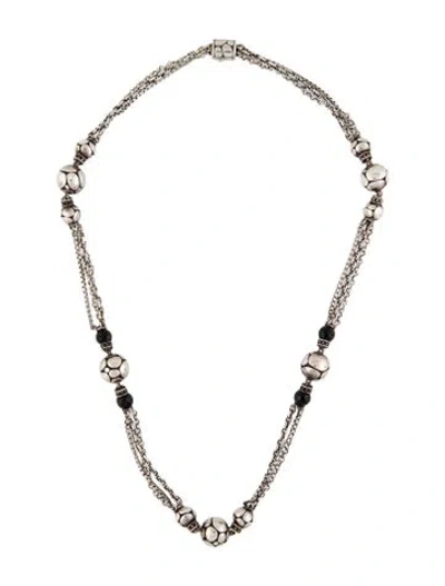 Pre-owned John Hardy Onyx Kali Station Necklace, 18" In Multi