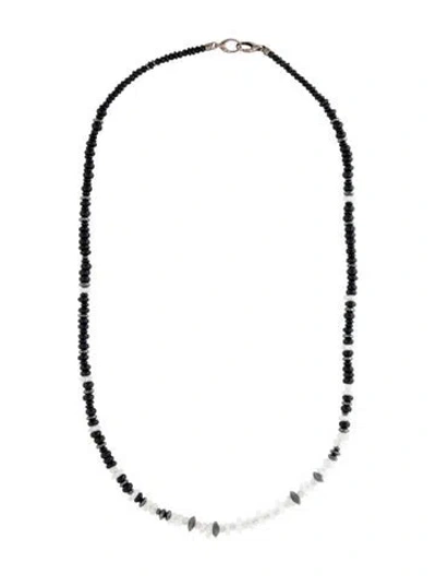 Pre-owned John Hardy Onyx, Moonstone & Hematite Bead Strand Necklace, 26" In Multi