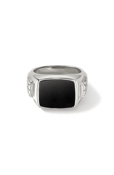 John Hardy Onyx Signet Ring In Black