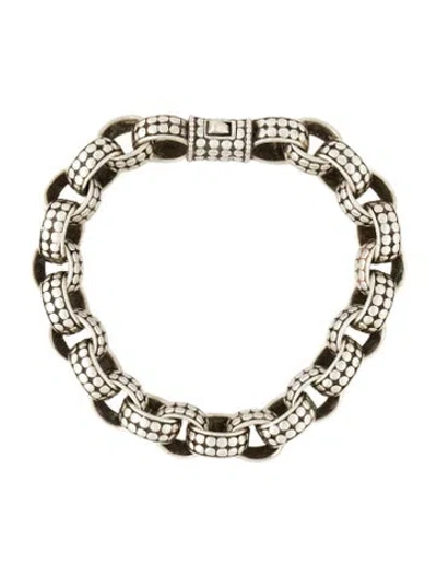 Pre-owned John Hardy Oval Link Dot Bracelet, 6.5" In Multi