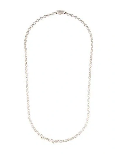 Pre-owned John Hardy Oval Link Necklace, 26.25" In Multi