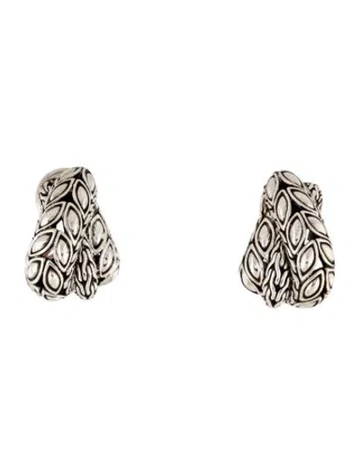 Pre-owned John Hardy Padi Sil Overlap Ear Clips In Multicolor