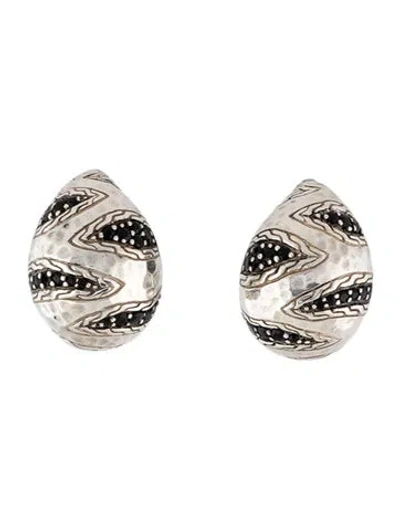 Pre-owned John Hardy Palu Buddha Belly Earclips In Multi