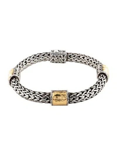 Pre-owned John Hardy Palu Classic Chain Station Bracelet, 6.75" In Multi