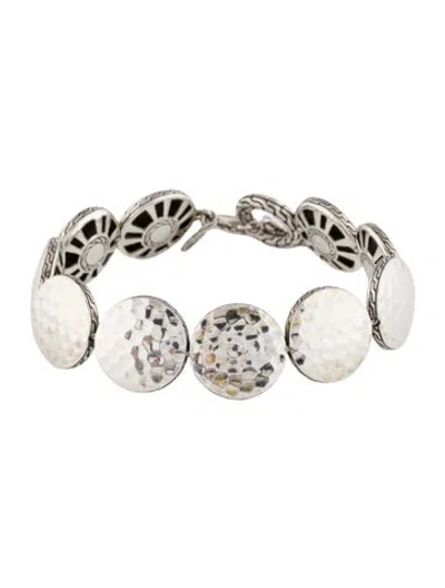 Pre-owned John Hardy Palu Disc Link Bracelet, 7" In Multi