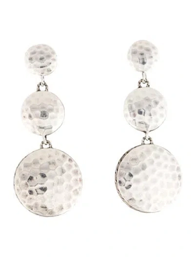 Pre-owned John Hardy Palu Disc Triple Drop Earrings In Multi