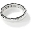 John Hardy Palu Hammered Band Ring In Silver