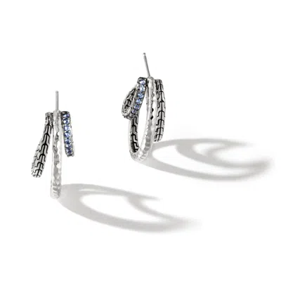 John Hardy Palu J Hoop Earrings In Silver