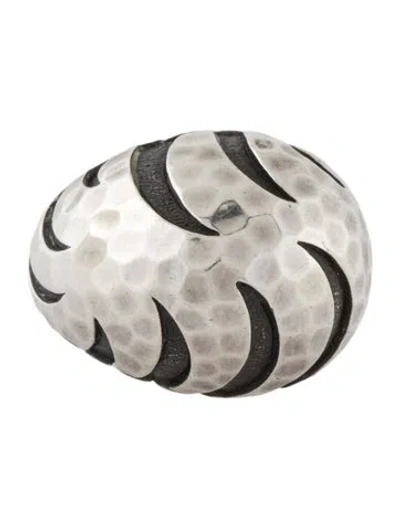Pre-owned John Hardy Palu Macan Hammered Dome Ring In Multi