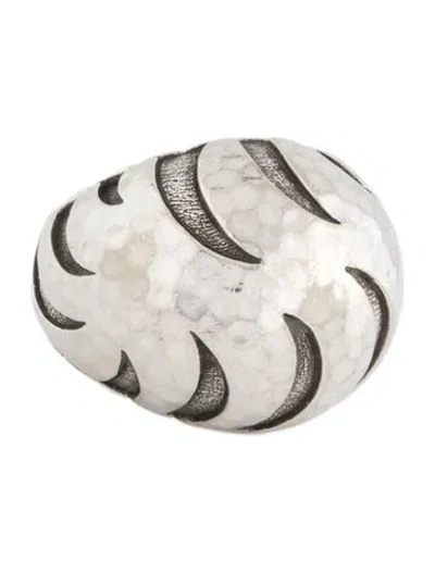 Pre-owned John Hardy Palu Macan Hammered Dome Ring In Multicolor