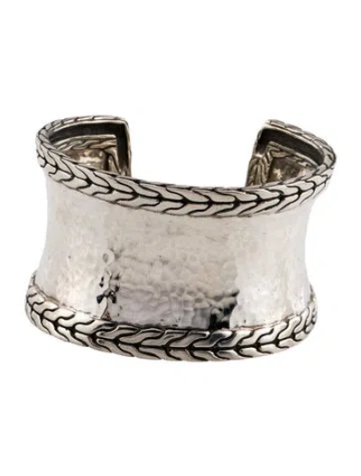 Pre-owned John Hardy Palu Macan Hammered Wide Cuff Bracelet, 6.5" In Multi