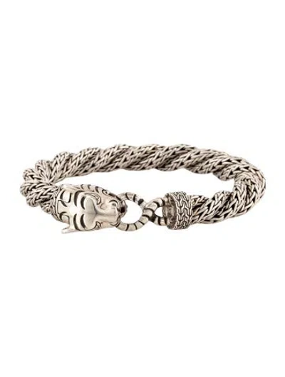 Pre-owned John Hardy Palu Macan Tiger Twist Chain Bracelet, 6.75" In Multicolor