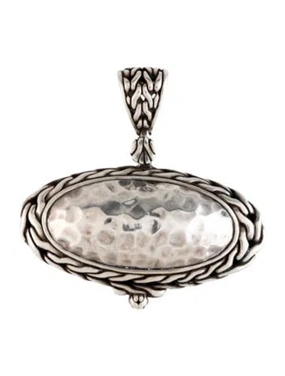 Pre-owned John Hardy Palu Small Oval Hammered Pendant In Multicolor
