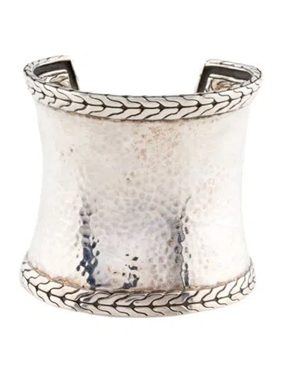 Pre-owned John Hardy Palu Wide Hammered Cuff Bracelet, 7.25" In Multi