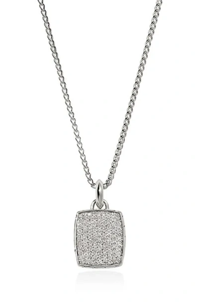 John Hardy Pavé Diamond Tag Pendant Necklace