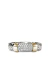 John Hardy 14k Yellow Gold And Sterling Silver Diamond Pavé Ring In Silver