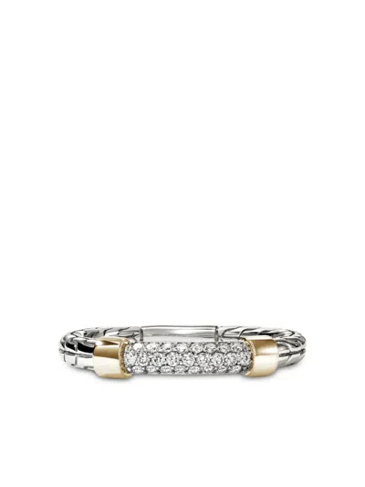 John Hardy 14k Yellow Gold And Sterling Silver Diamond Pavé Ring